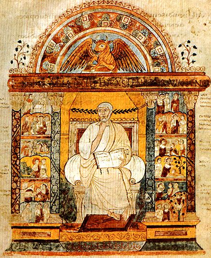 Saint Luke ca. 550 St. Augustine Gospels Cambridge Corpus Christi College Lib. MS. 286